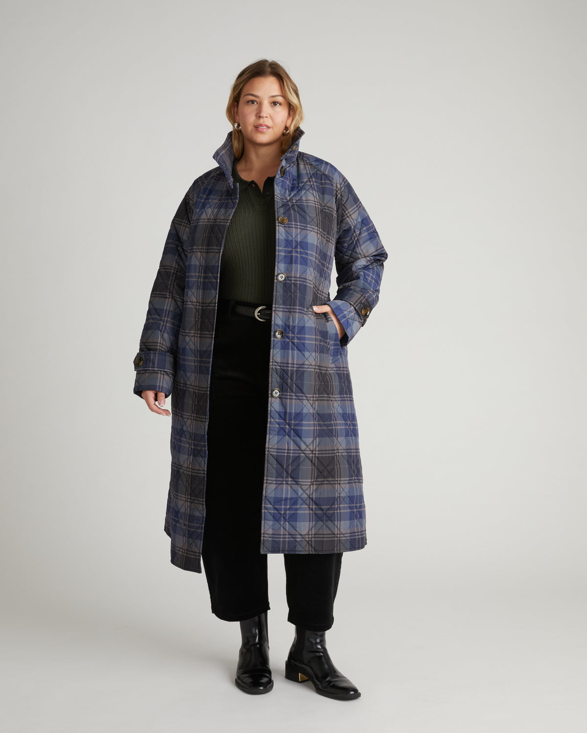 Nehra Quilted Coat - Ashbury Plaid | Plus Size & Straight Size Women's Fashion | Universal Standard