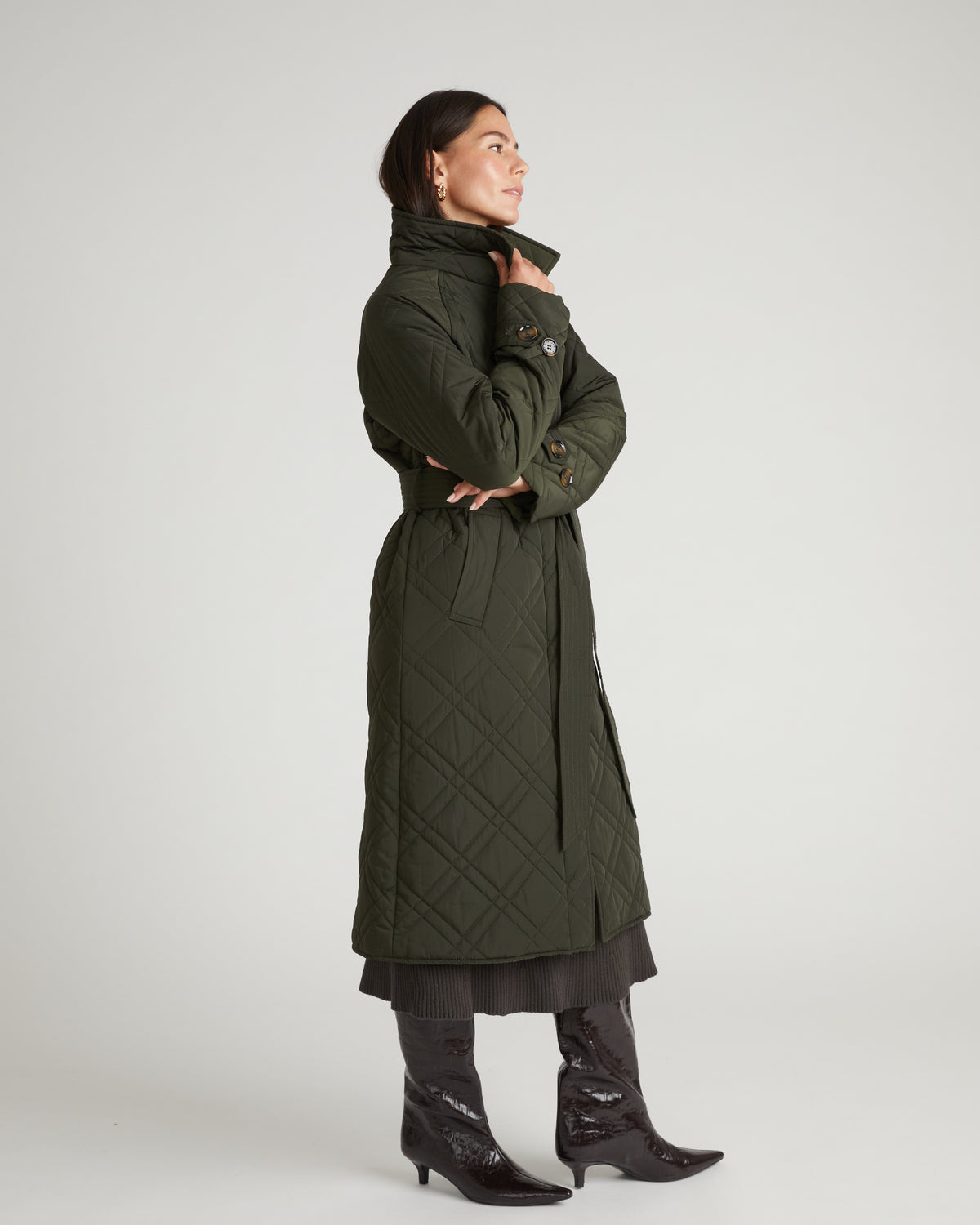 Nehra Quilted Coat - Winter Willow | Plus Size & Straight Size Women's Fashion | Universal Standard