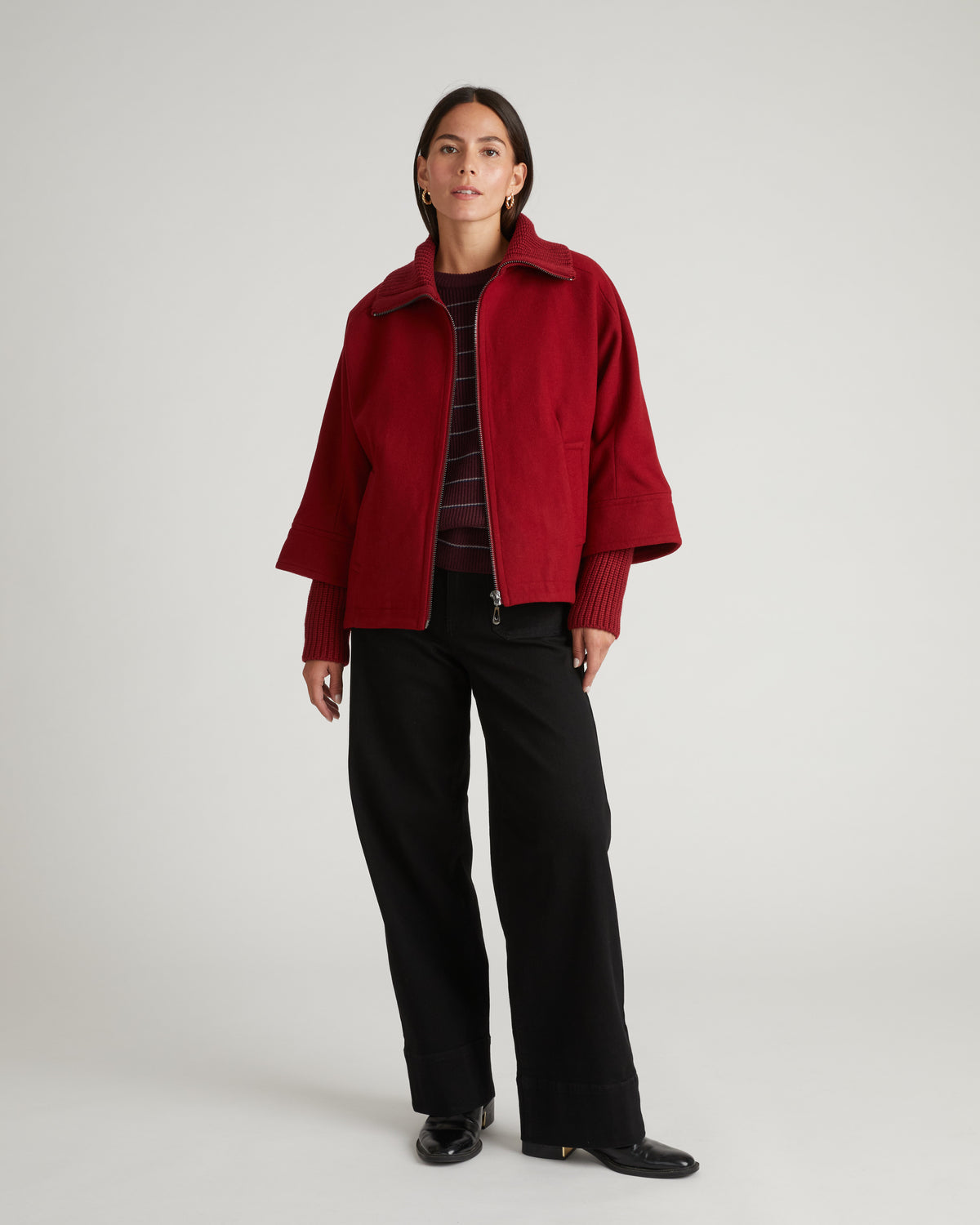 Utopia Wool Blend Coat - Autumnal Red | Plus Size & Straight Size Women's Fashion | Universal Standard