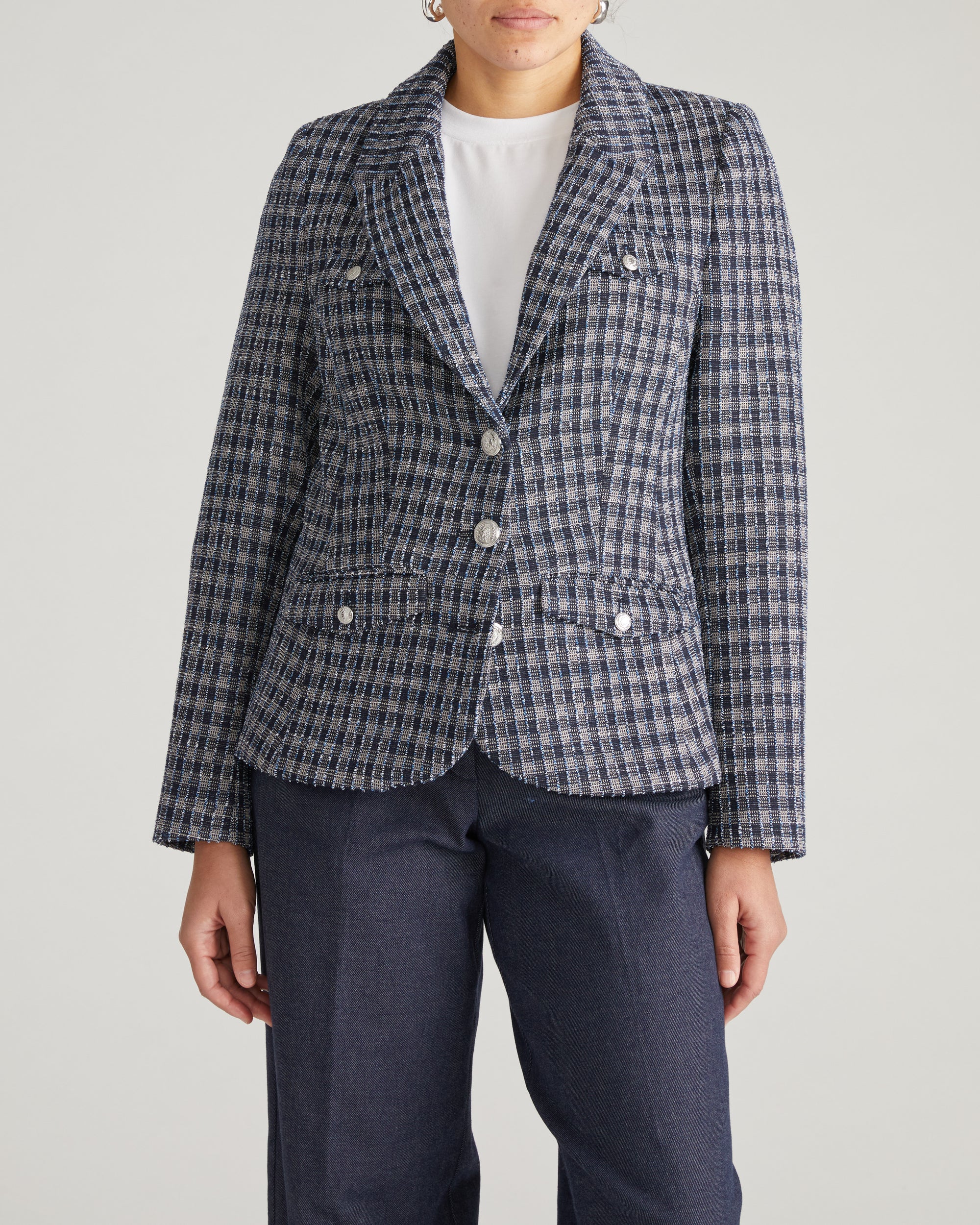 4 Pocket Ponte Blazer - French Tweed