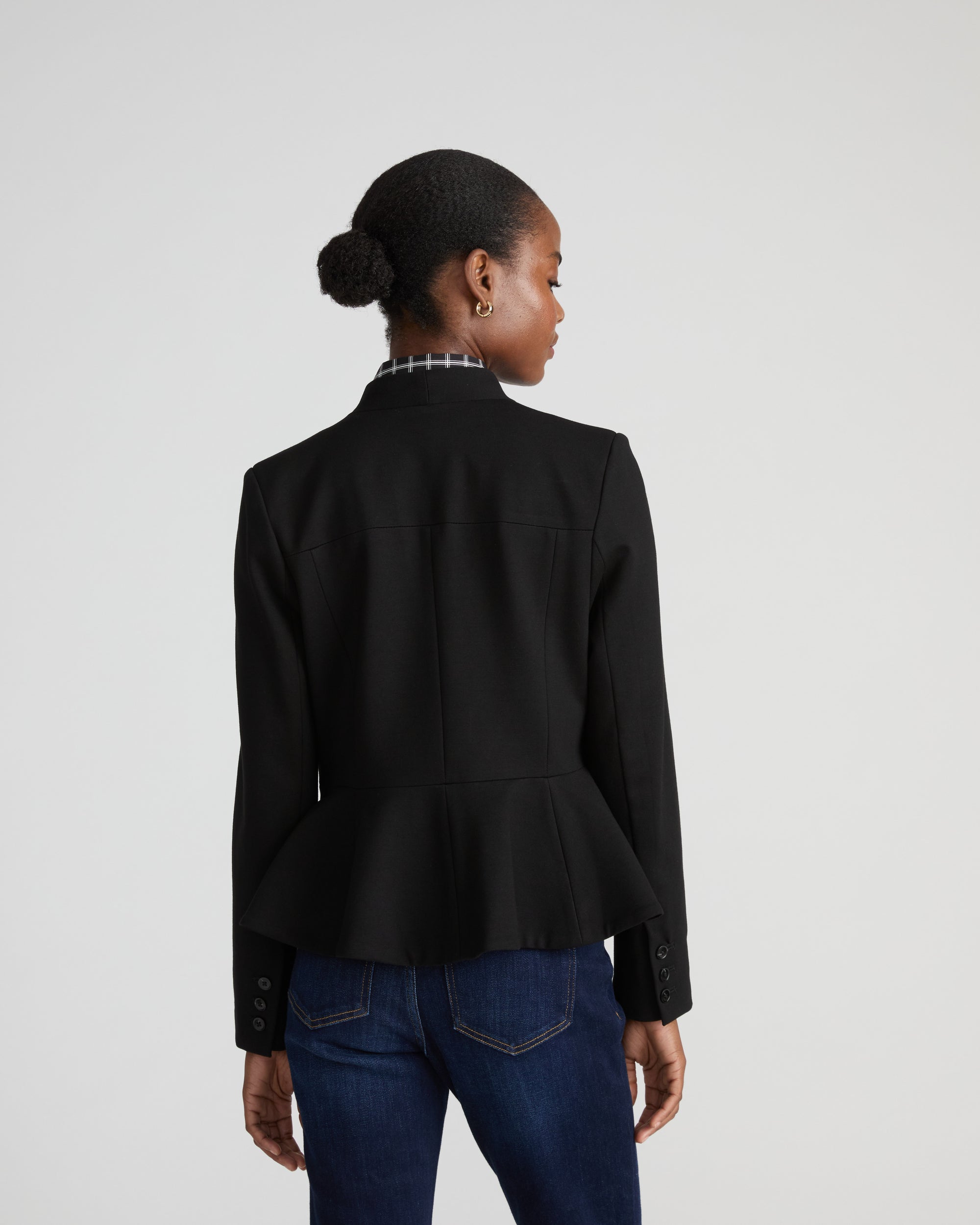 Kenton Peplum Ponte Blazer - Black | Plus Size & Straight Size Women's Fashion | Universal Standard