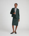 Kenton Peplum Ponte Blazer - Green Gemstone | Plus Size & Straight Size Women's Fashion | Universal Standard