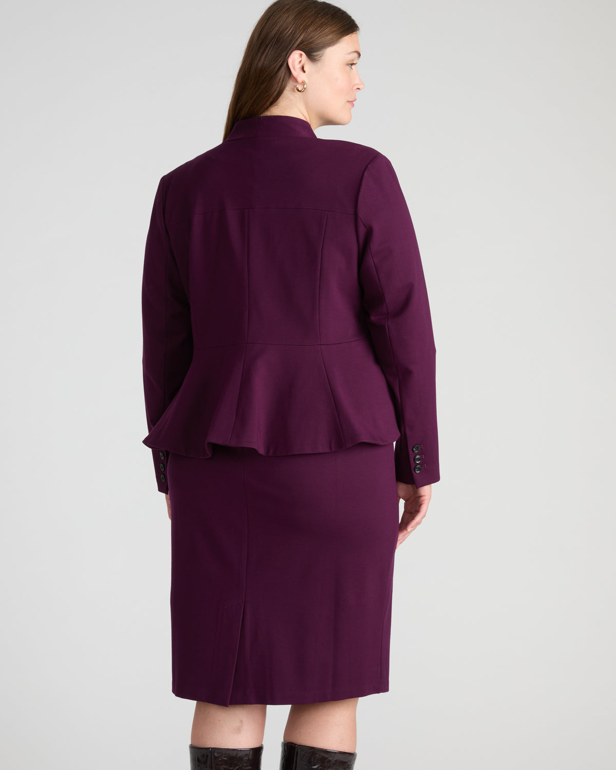 Kenton Peplum Ponte Blazer - Gamay | Plus Size & Straight Size Women's Fashion | Universal Standard