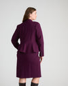 Kenton Peplum Ponte Blazer - Gamay | Plus Size & Straight Size Women's Fashion | Universal Standard