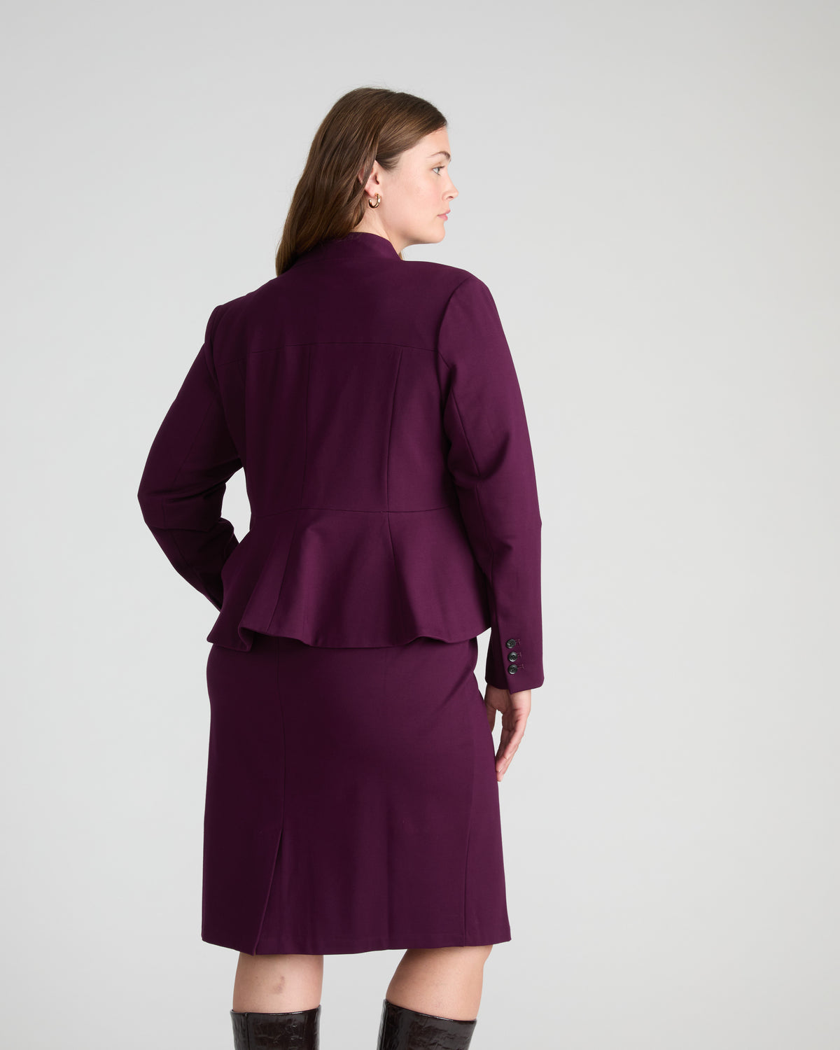 Kenton Peplum Ponte Blazer - Gamay | Plus Size & Straight Size Women's Fashion | Universal Standard