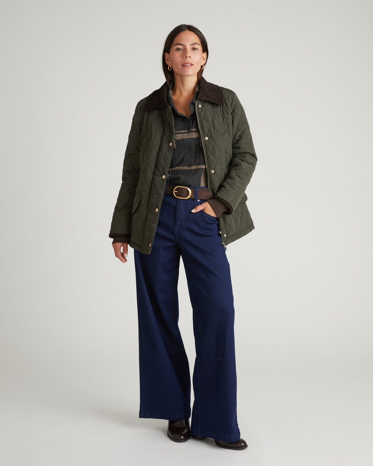 Cambridge Quilted Heritage Jacket - Winter Willow | Plus Size & Straight Size Women's Fashion | Universal Standard