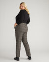 Long Cigarette Ponte Pants - British Plaid