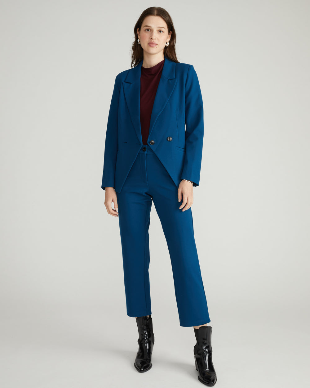 Cigarette Ponte Pants - Deep Teal