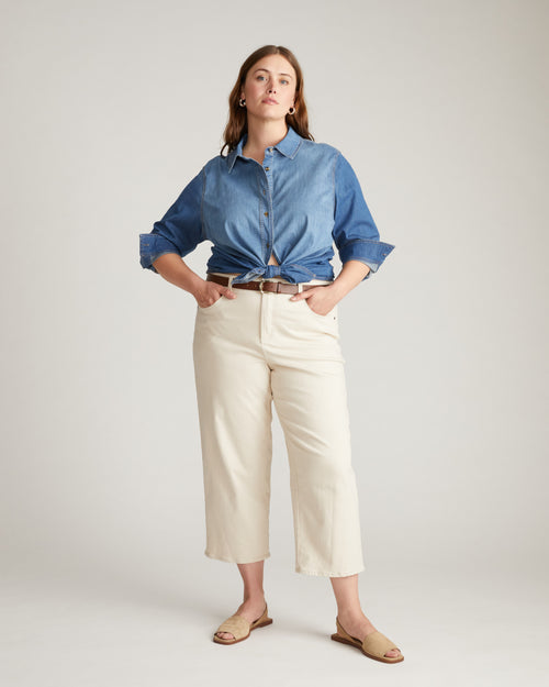 Bae Boyfriend Crop Jeans - Ecru | Plus Size & Straight Size Women's Fashion | Universal Standard