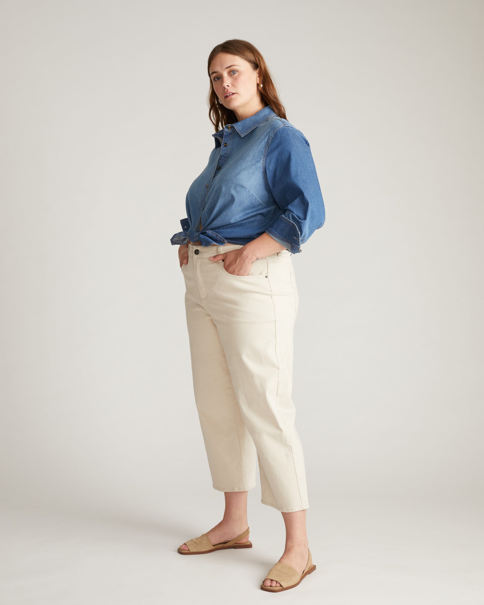 Bae Boyfriend Crop Jeans - Ecru