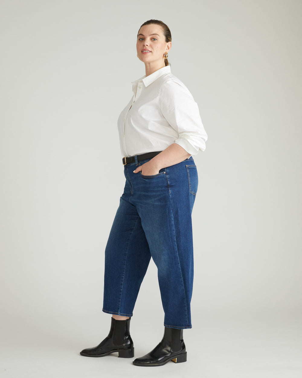 Bae Boyfriend Crop Jeans - Naval Blue Wash