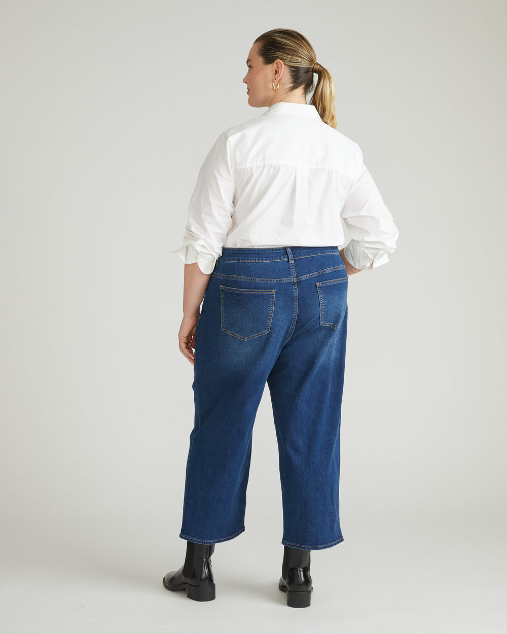 Bae Boyfriend Crop Jeans - Naval Blue Wash