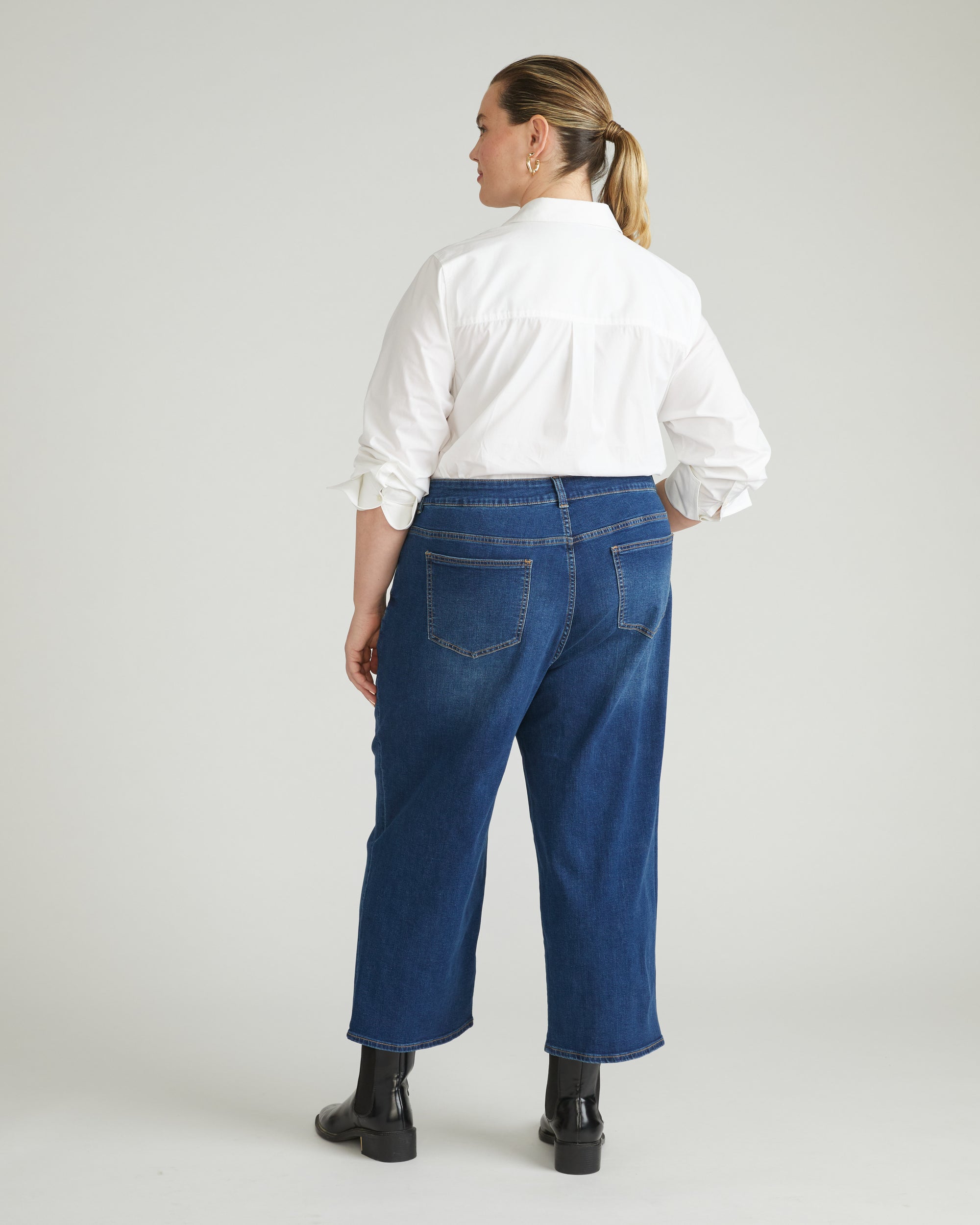 Bae Boyfriend Crop Jeans - Naval Blue Wash