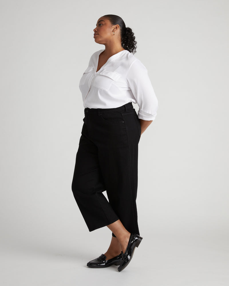 Bae Boyfriend Crop Jeans - Jet Black