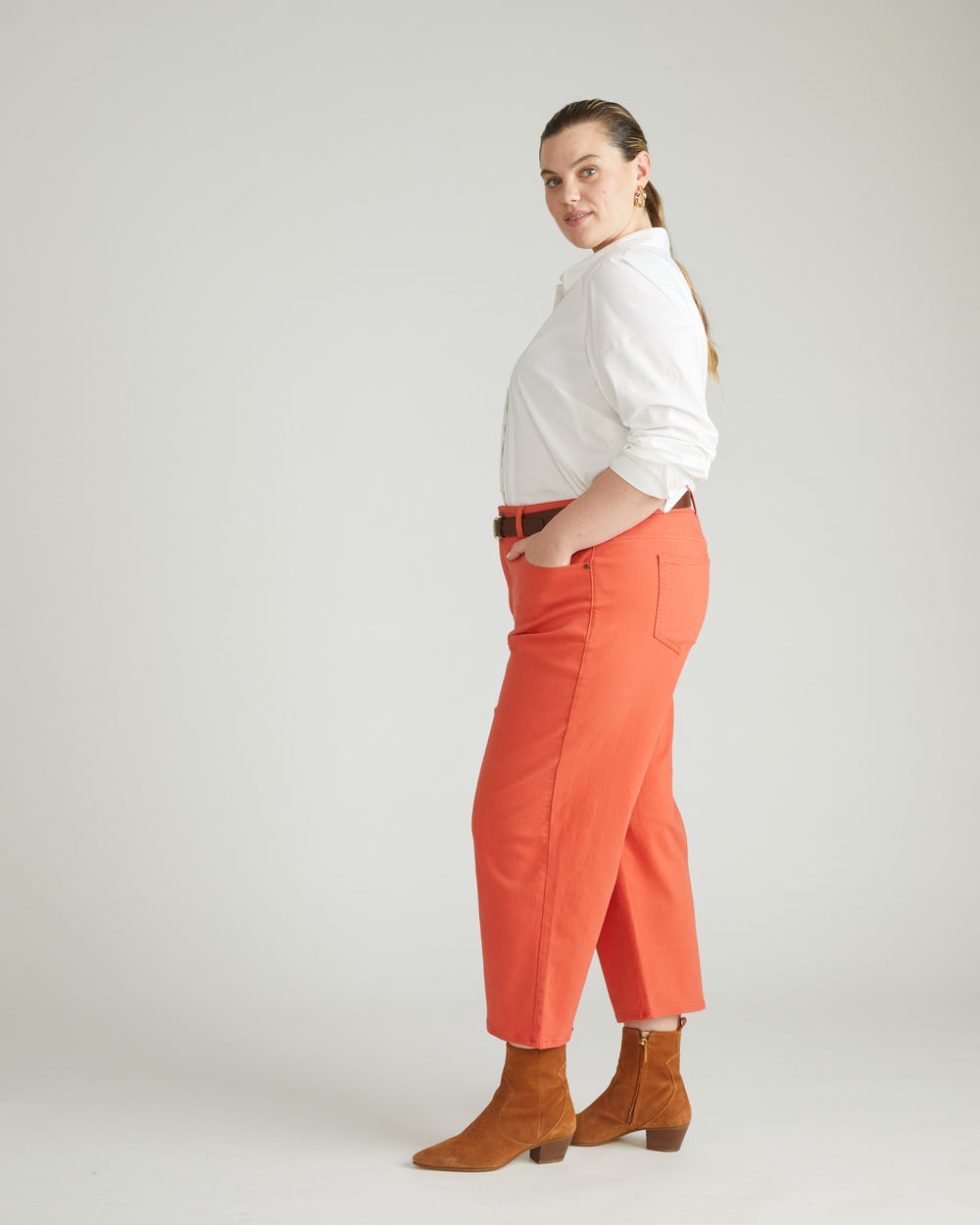 Bae Boyfriend Crop Jeans - Coral Reef