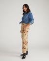Karlee Stretch Cotton Twill Cargo Pants - Wild Flower Bouquet Print