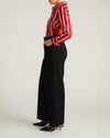 Woman wearing Carrie High Rise Wide Leg Jeans - Jet Black from Universal Standard