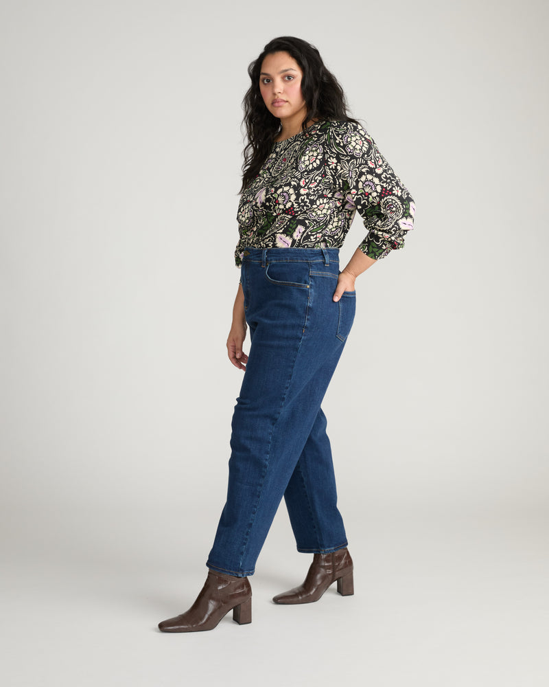 The Refined Etta High Rise Straight Leg Jeans 28 Inch - Buffalo Blue