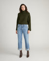 Stevie High Rise Cuffed Straight Leg Jeans - Blue Bayou