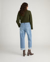 Stevie High Rise Cuffed Straight Leg Jeans - Blue Bayou