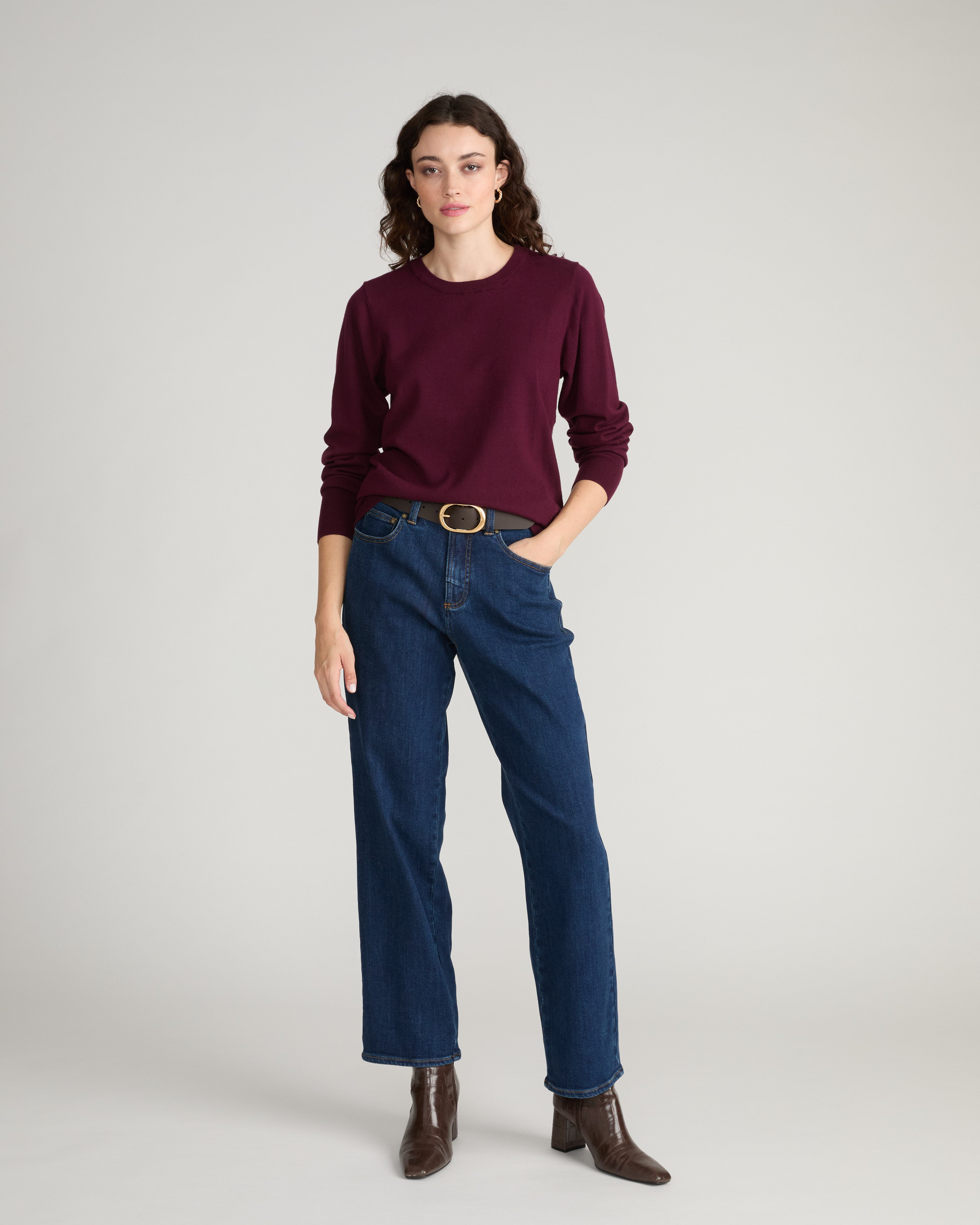 The Refined Etta High Rise Straight Leg Jeans 31 Inch - Buffalo Blue | Plus Size & Straight Size Women's Fashion | Universal Standard
