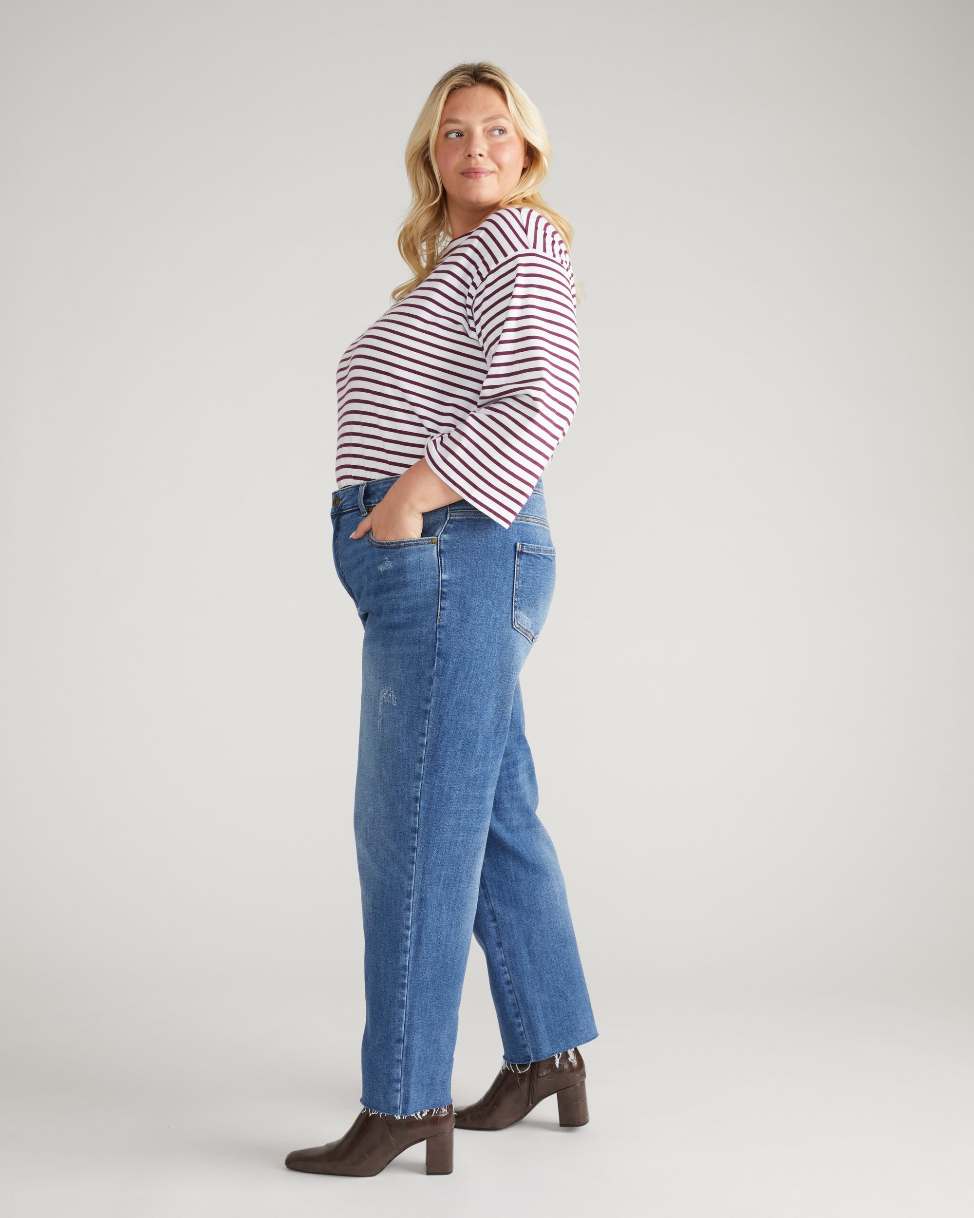 Etta High Rise Straight Leg Jeans 31 Inch - Camden Blue