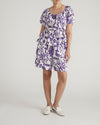 Juniper Linen Easy Pull-On Shorts - Purple Majolica Print | Plus Size & Straight Size Women's Fashion | Universal Standard