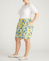 Juniper Linen Blend Easy Pull-On Shorts - Limoncello Print | Plus Size & Straight Size Women's Fashion | Universal Standard