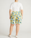 Juniper Linen Blend Easy Pull-On Shorts - Limoncello Print | Plus Size & Straight Size Women's Fashion | Universal Standard