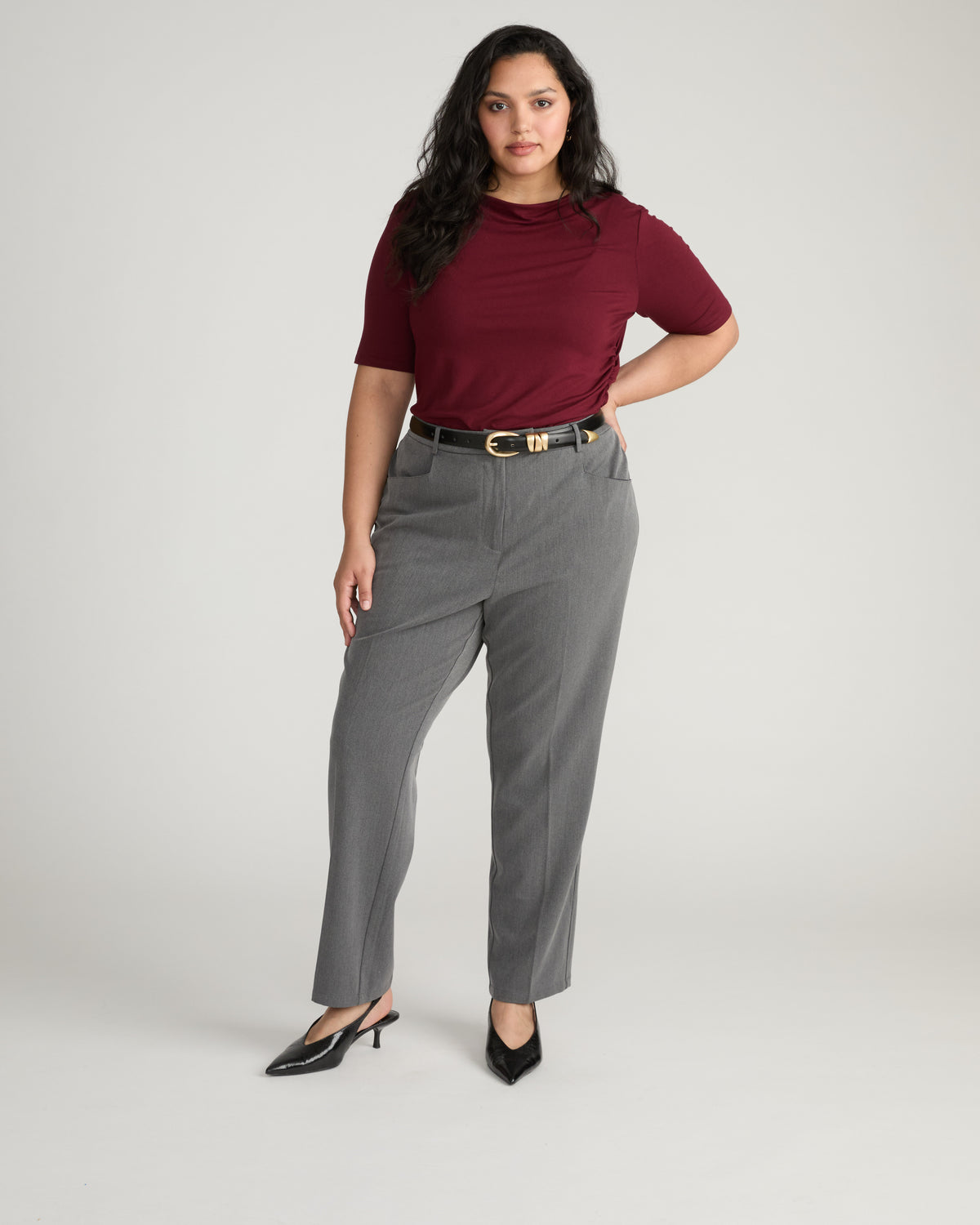All Day Cigarette Pants - Gray Heather | Plus Size & Straight Size Women's Fashion | Universal Standard