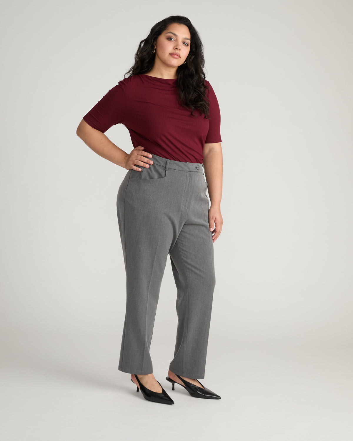All Day Cigarette Pants - Gray Heather | Plus Size & Straight Size Women's Fashion | Universal Standard