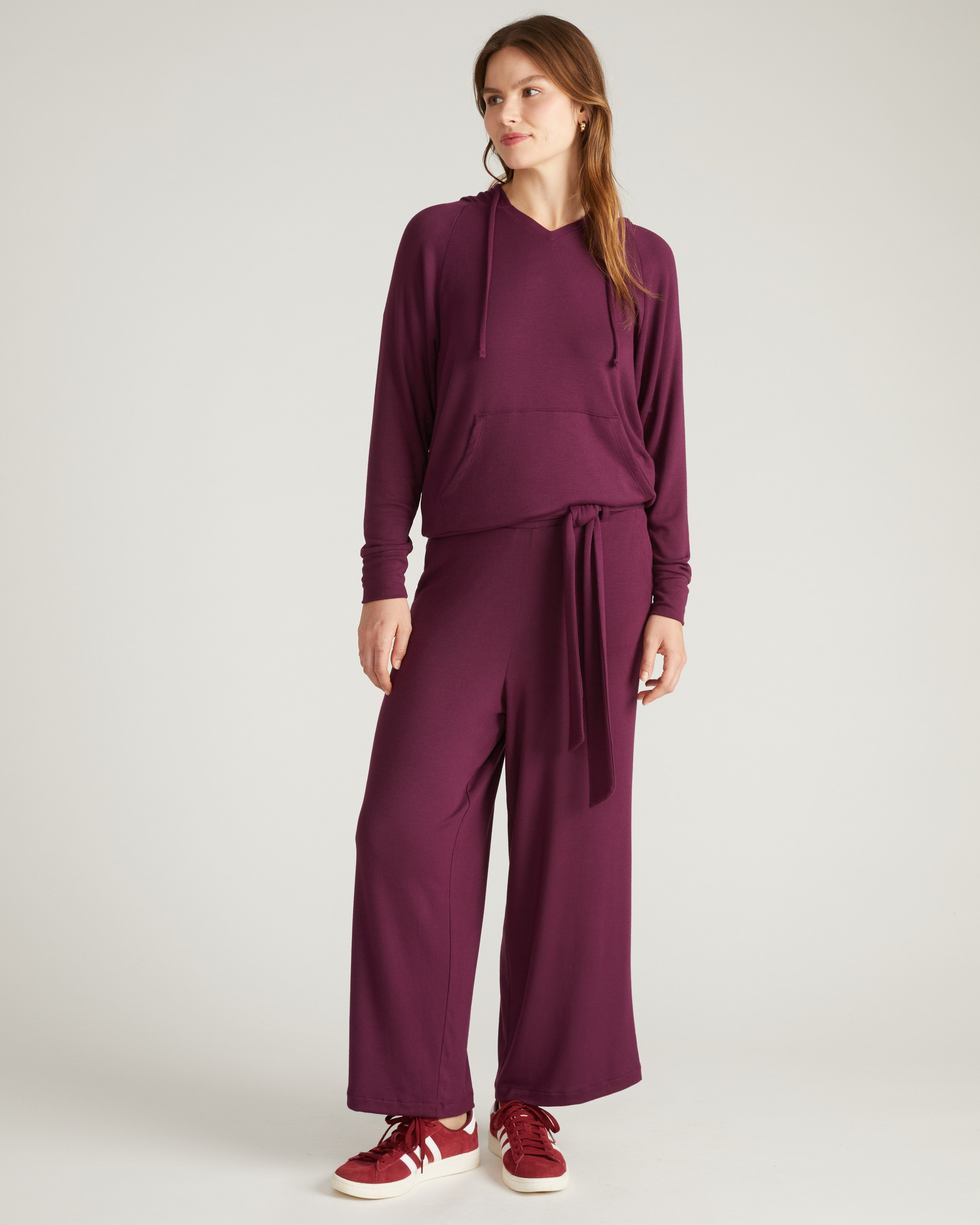 TravelKnit Wide Leg Pants - Gamay