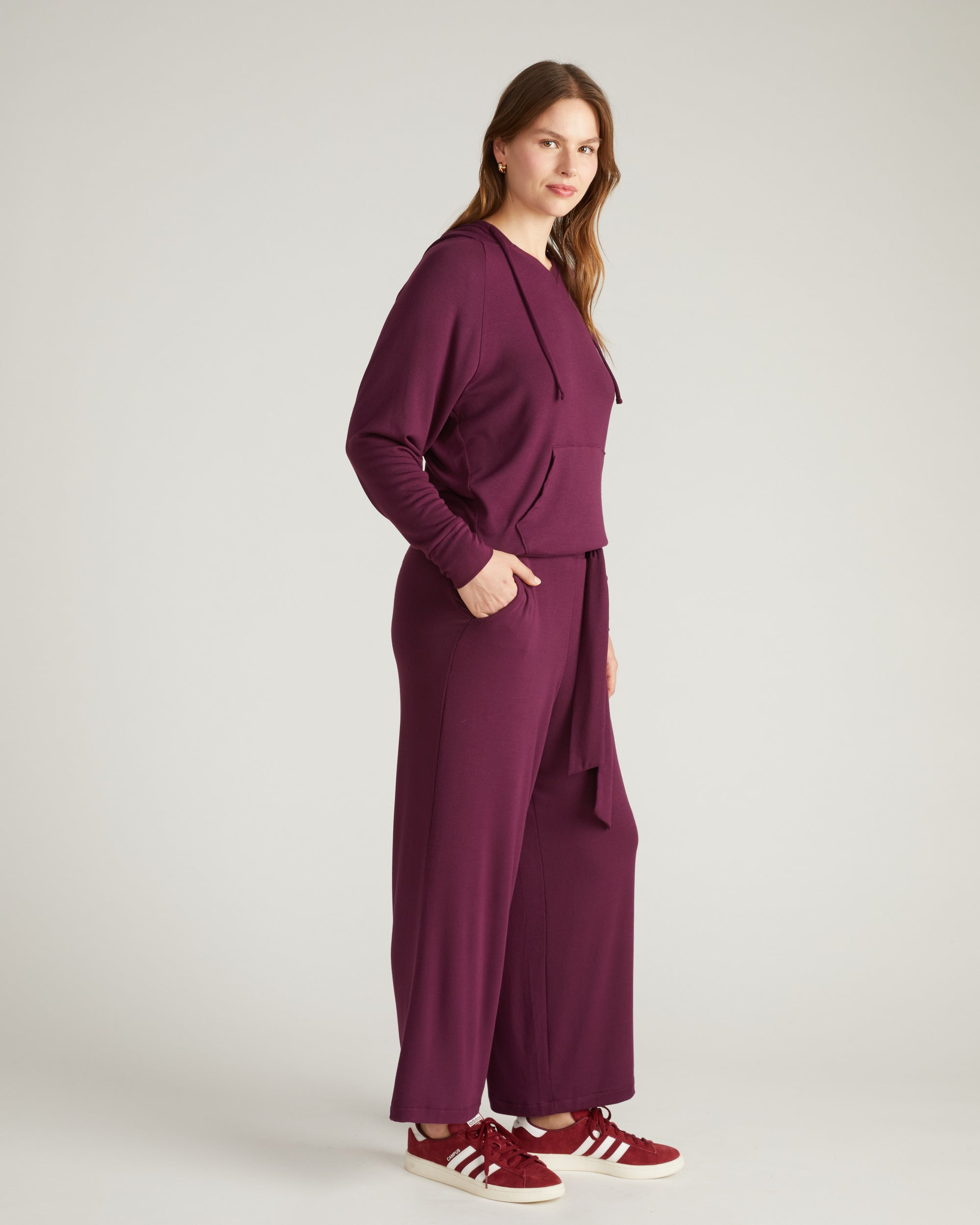 TravelKnit Wide Leg Pants - Gamay