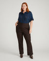 Pull On Bootcut Ponte Pants - Espresso