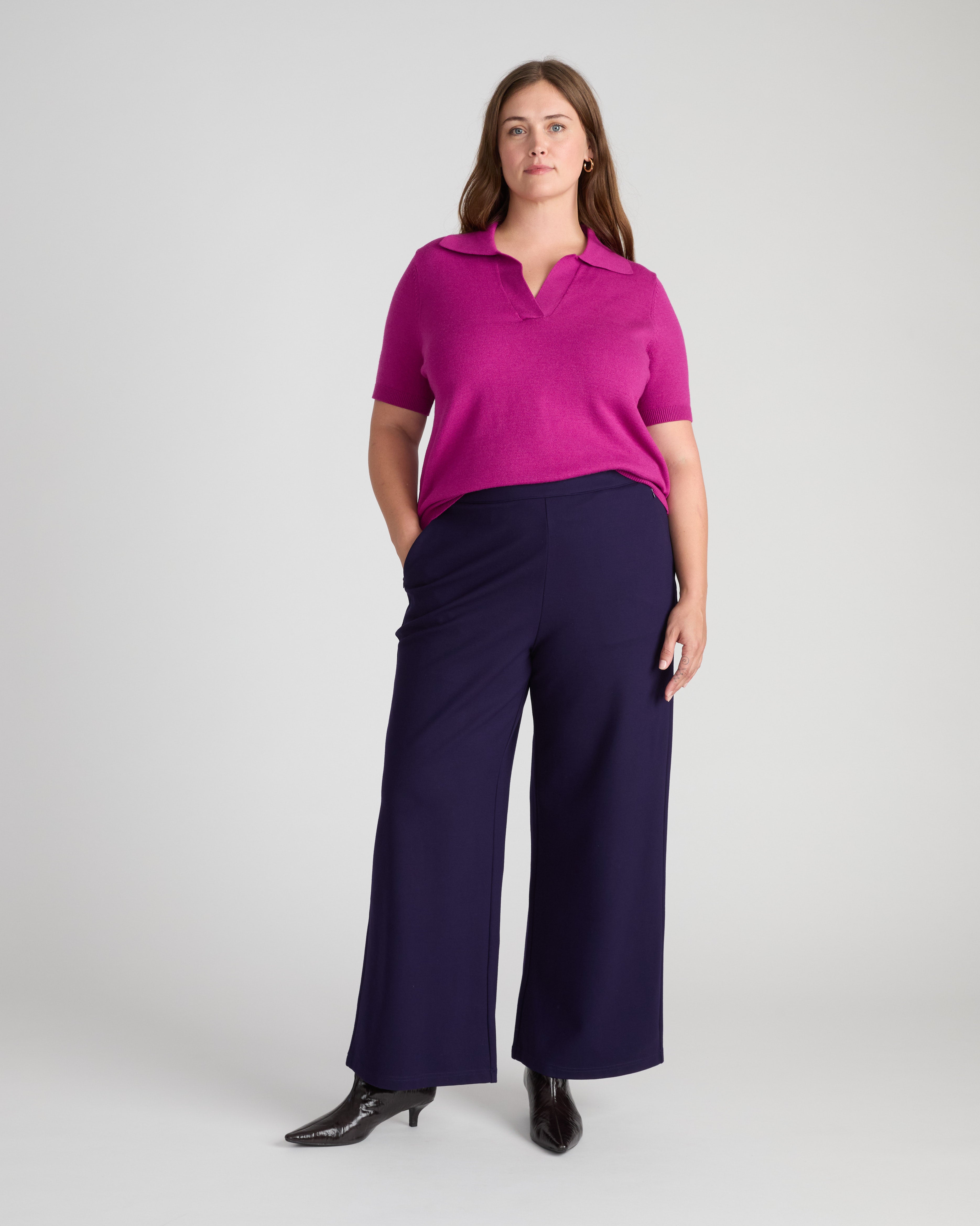 Stephanie Wide Leg Ponte Pants - Supernova | Plus Size & Straight Size Women's Fashion | Universal Standard