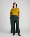 Stephanie Wide Leg Ponte Pants - Green Gemstone | Plus Size & Straight Size Women's Fashion | Universal Standard