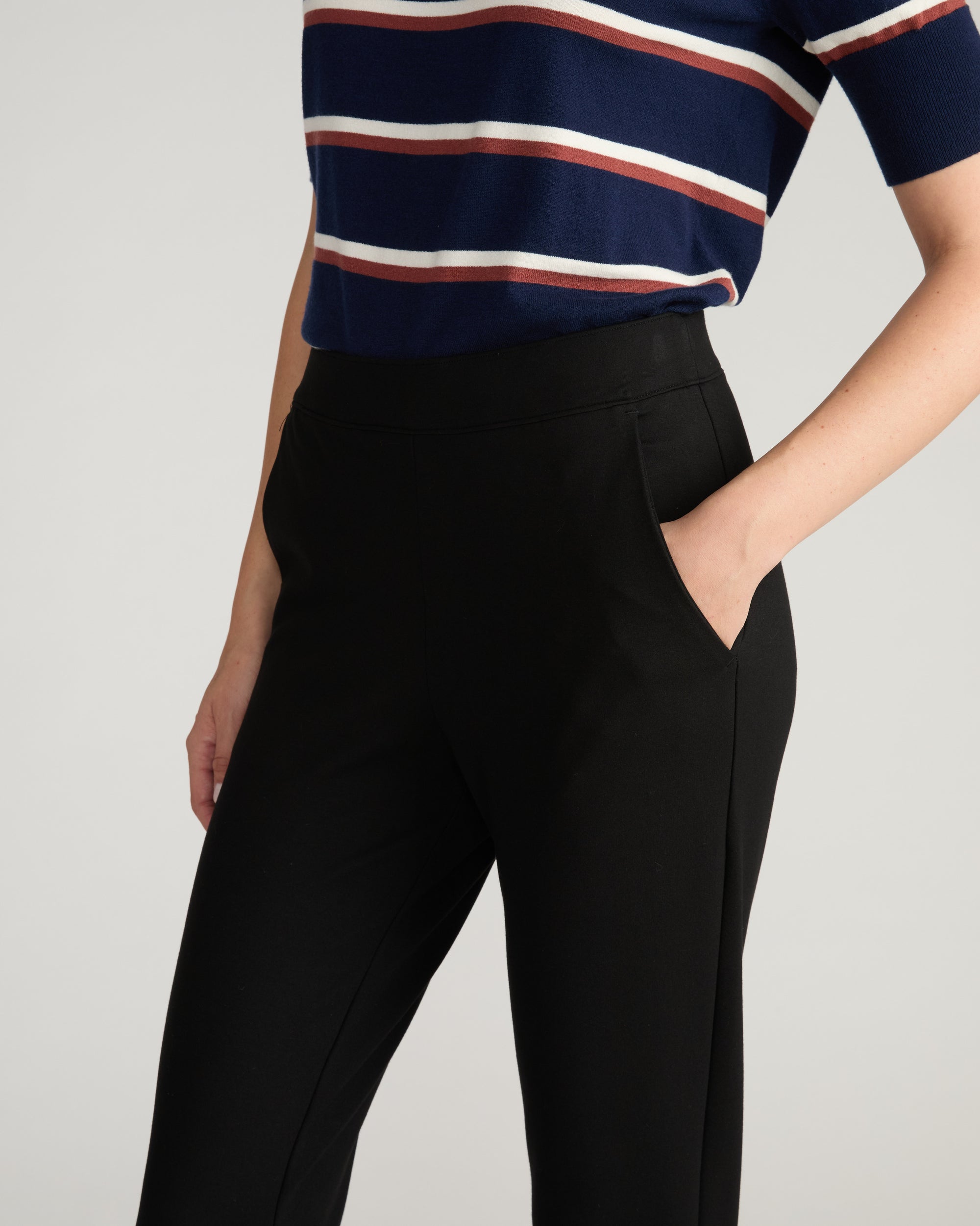 Minimalist Moro Pocket Signature Ponte Pants - Black