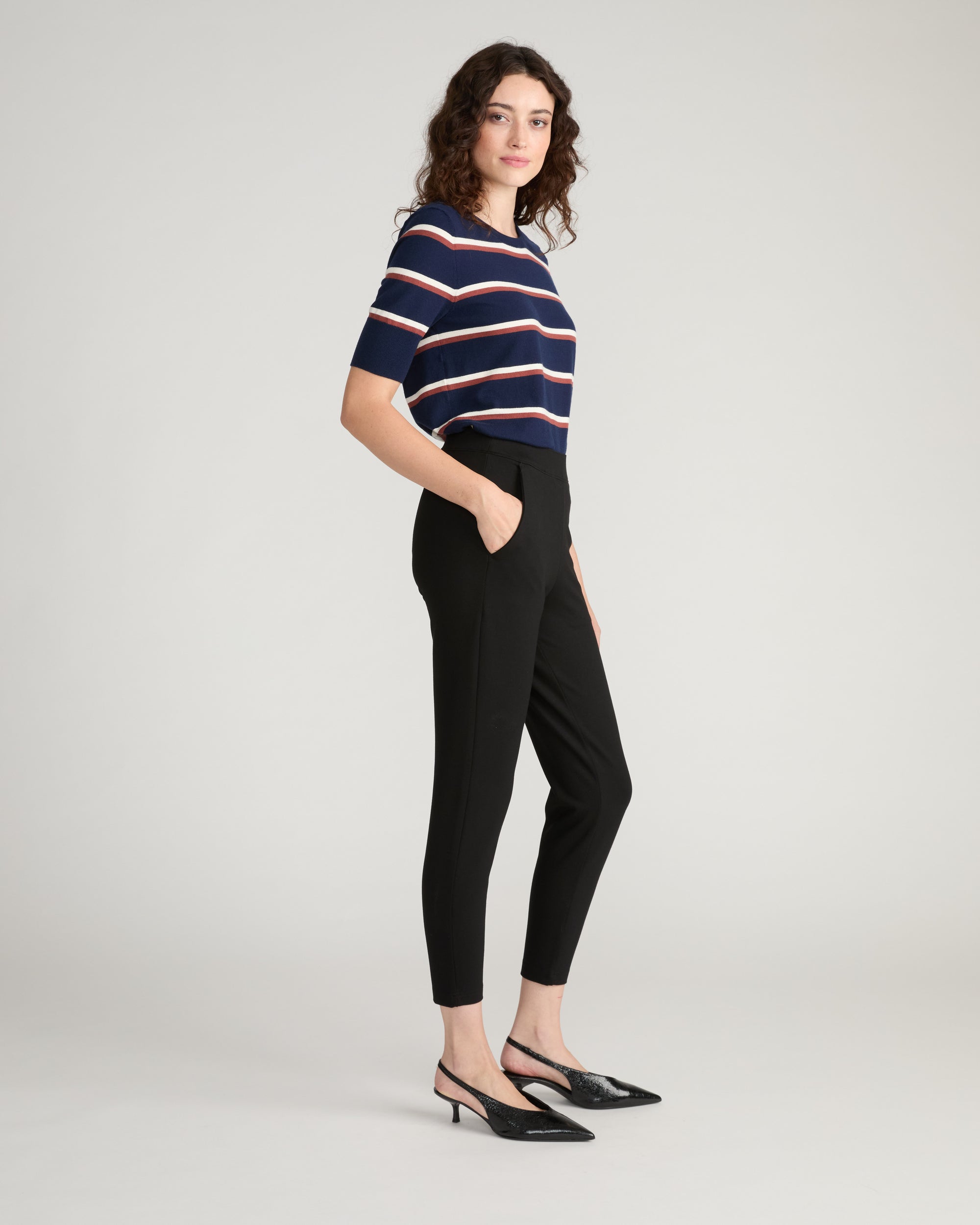 Minimalist Moro Pocket Signature Ponte Pants - Black