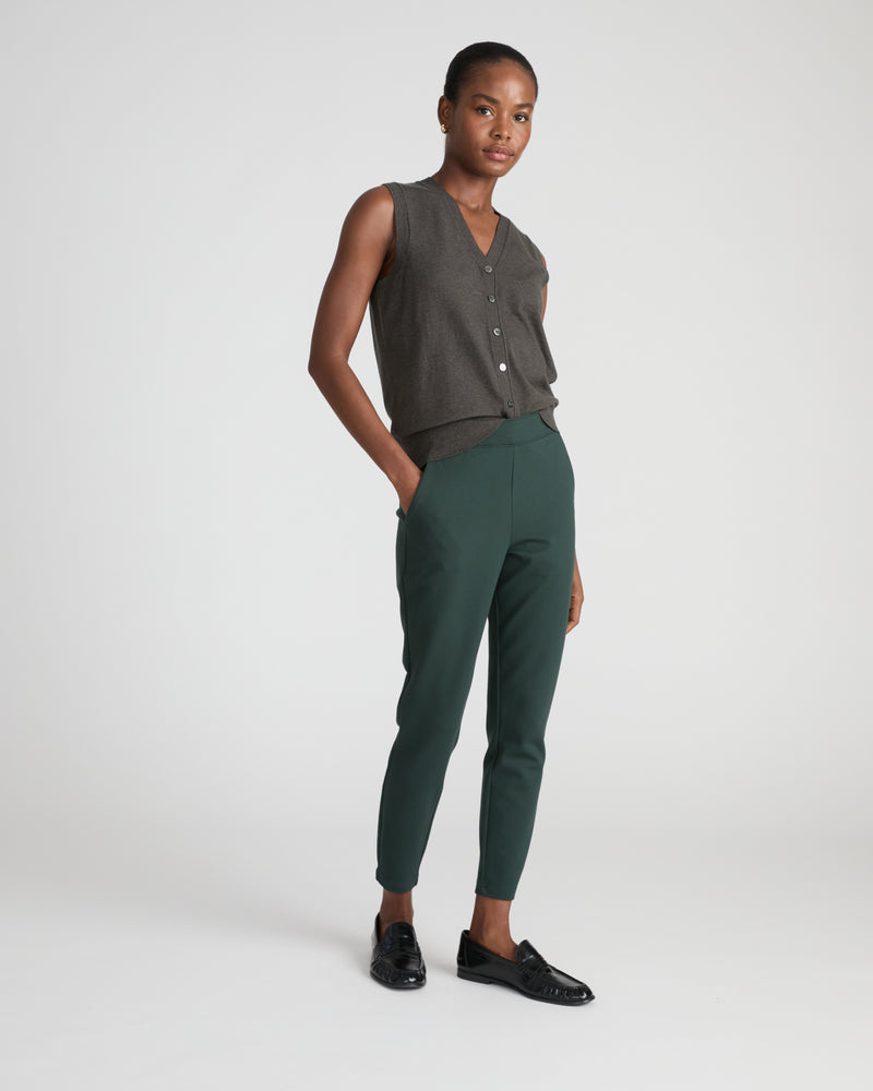 Minimalist Moro Pocket Signature Ponte Pants - Green Gemstone | Plus Size & Straight Size Women's Fashion | Universal Standard