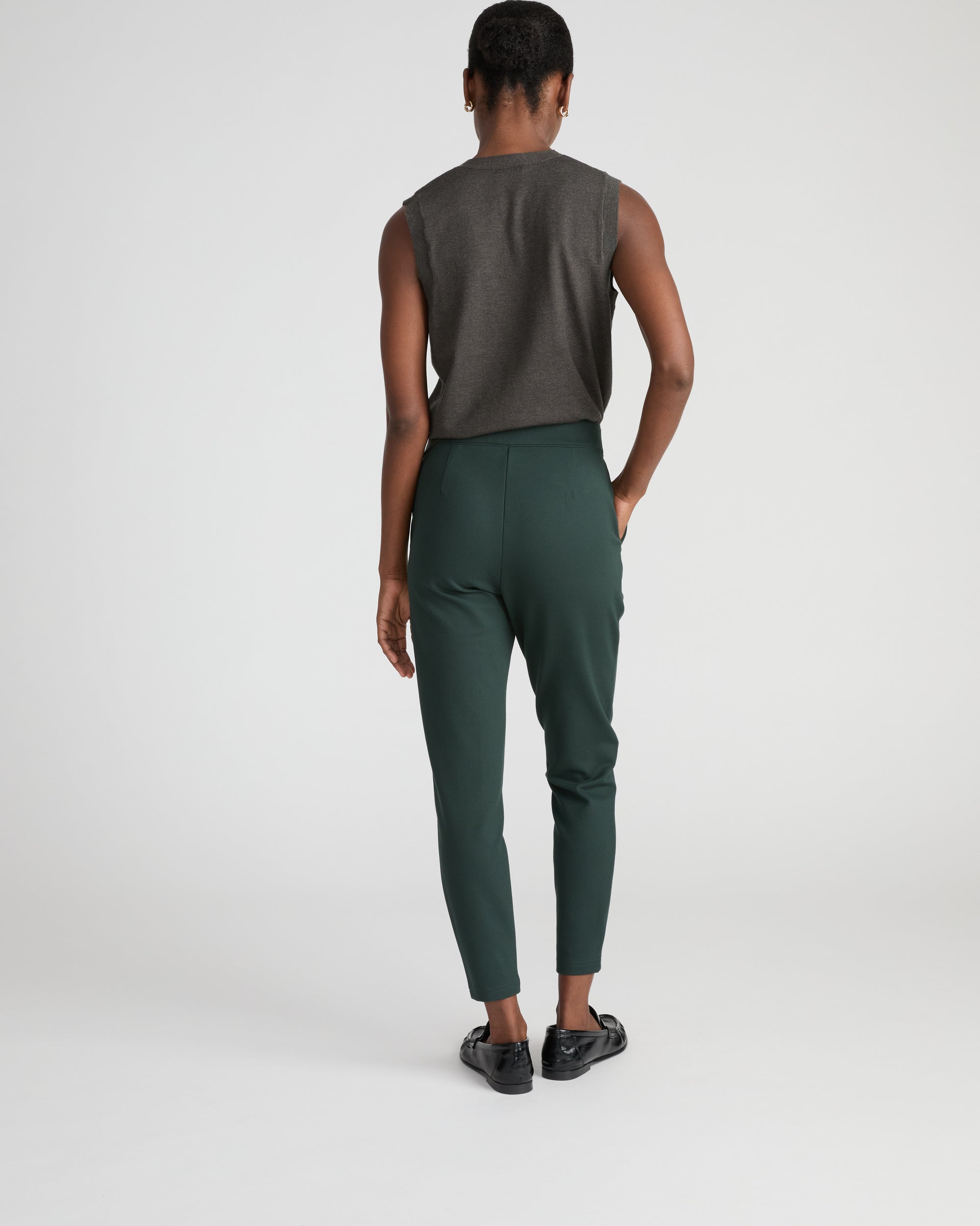 Minimalist Moro Pocket Signature Ponte Pants - Green Gemstone | Plus Size & Straight Size Women's Fashion | Universal Standard