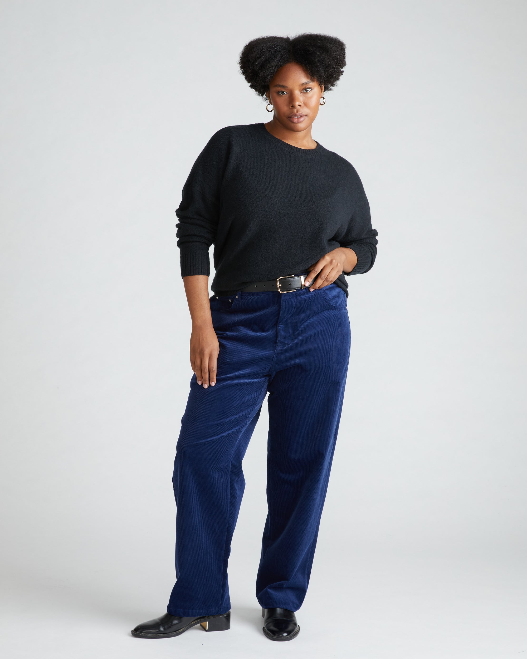 Cassidy High Rise Straight Corduroy Pants - Cenote