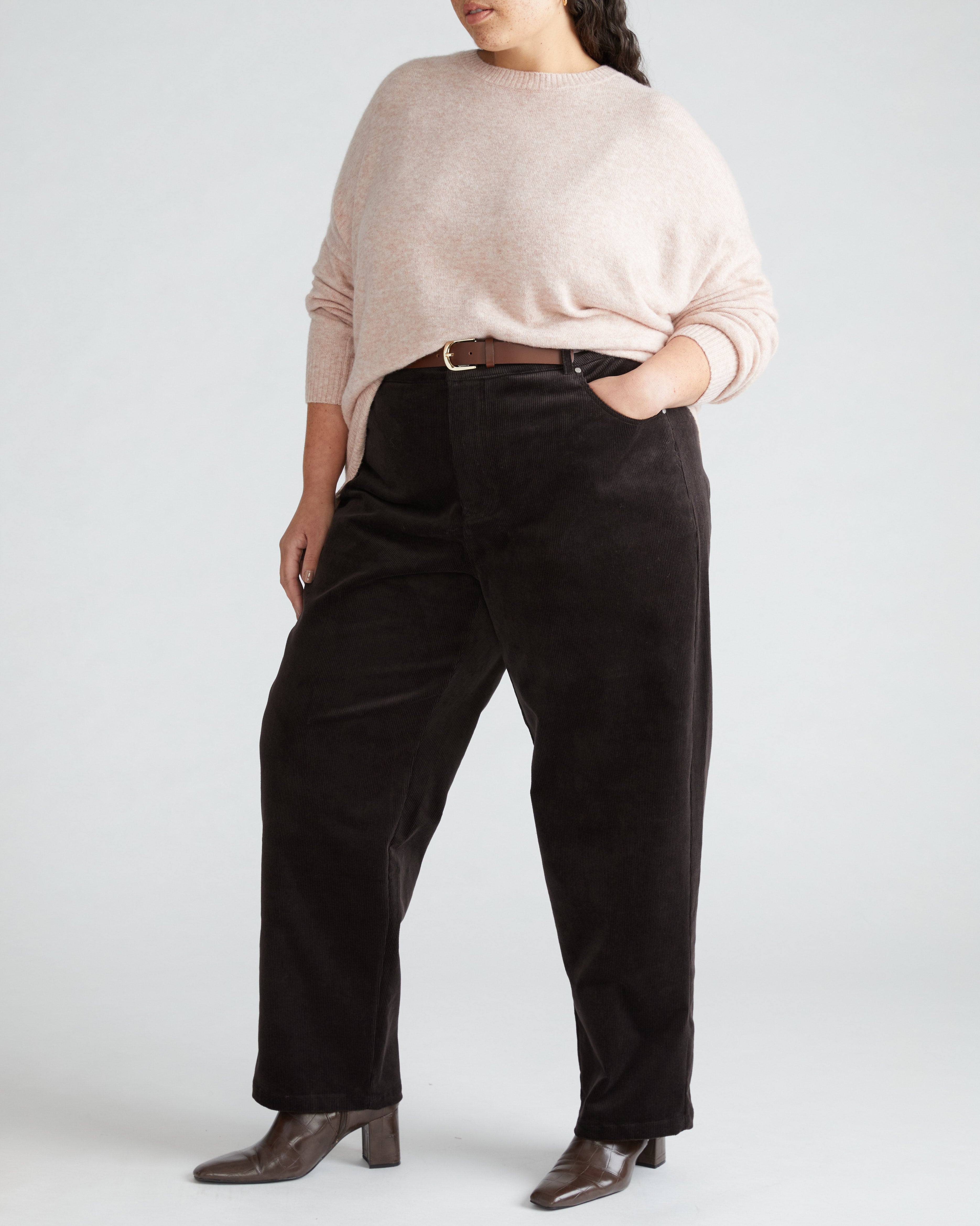 Cassidy High Rise Straight Corduroy Pants - Espresso – Universal