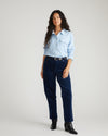 Cassidy High Rise Straight Corduroy Pants - Pageant Blue