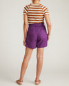Harbor Stretch Linen Blend Paperbag Shorts - Dreamy Purple | Plus Size & Straight Size Women's Fashion | Universal Standard