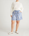 Harbor Stretch Linen Blend Paperbag Shorts - Rococo Beach Print | Plus Size & Straight Size Women's Fashion | Universal Standard