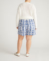 Harbor Stretch Linen Blend Paperbag Shorts - Rococo Beach Print | Plus Size & Straight Size Women's Fashion | Universal Standard