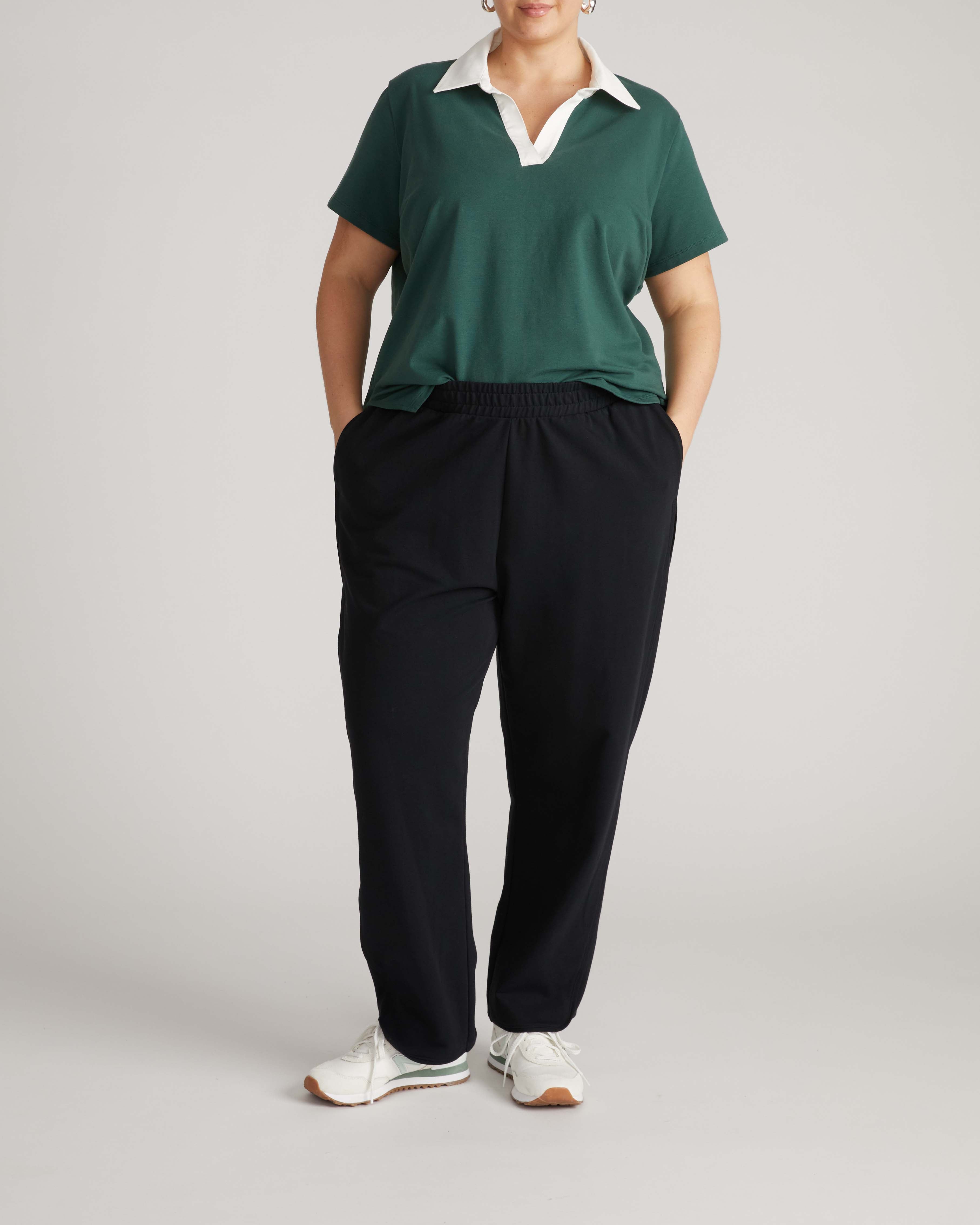 Varsity French Terry Pull On Pants - Black – Universal Standard
