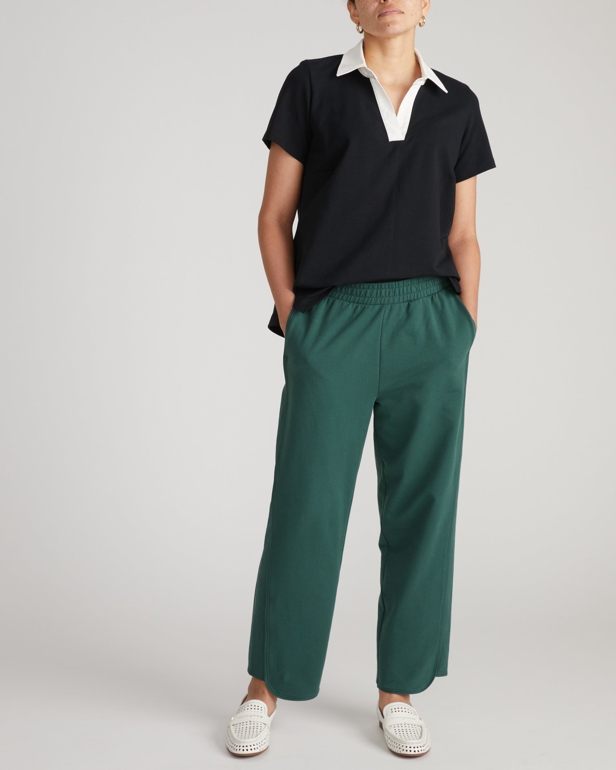 Varsity French Terry Pull On Pants - Forest Green | Plus Size & Straight Size Women's Fashion | Universal Standard