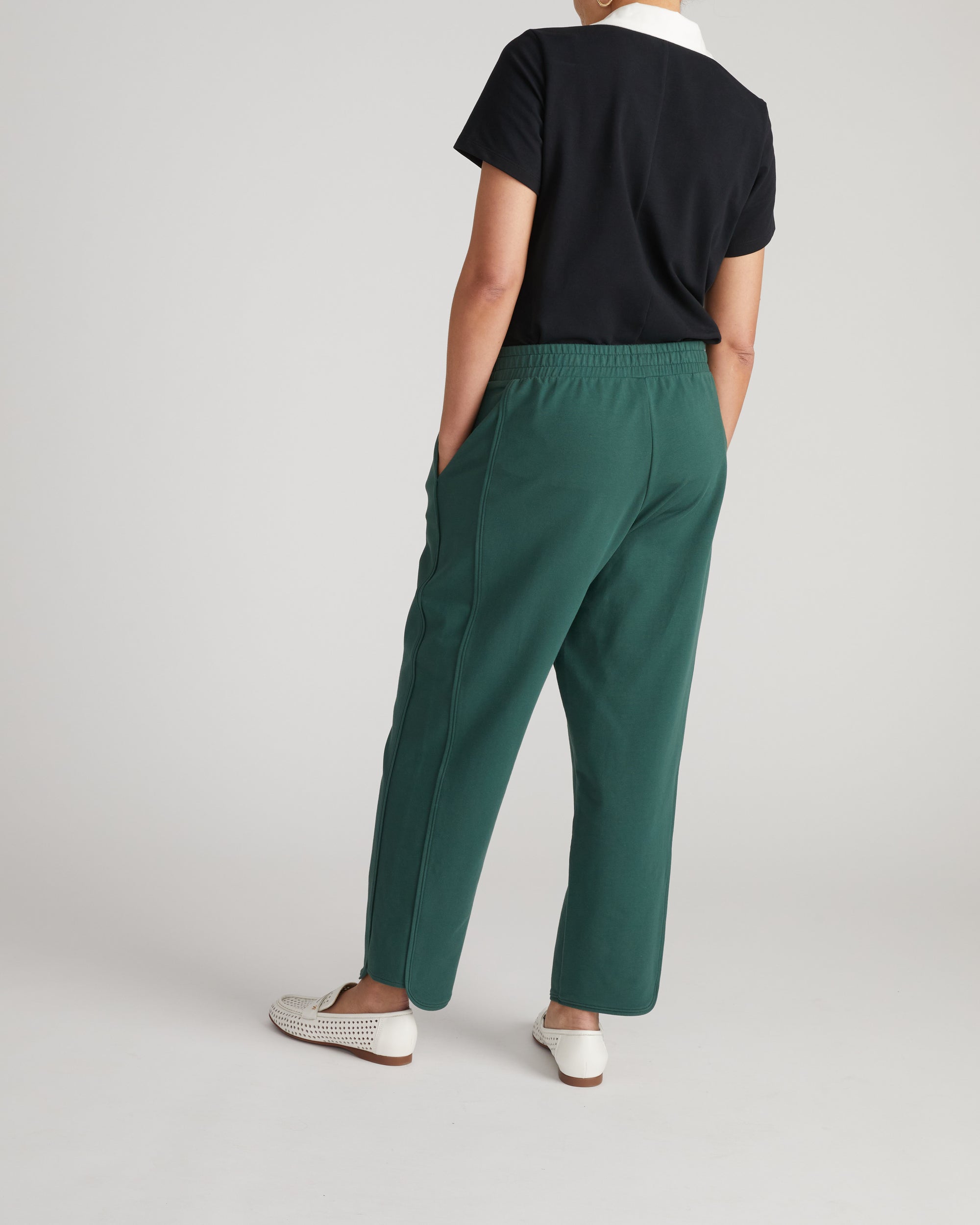 Varsity French Terry Pull On Pants - Forest Green | Plus Size & Straight Size Women's Fashion | Universal Standard