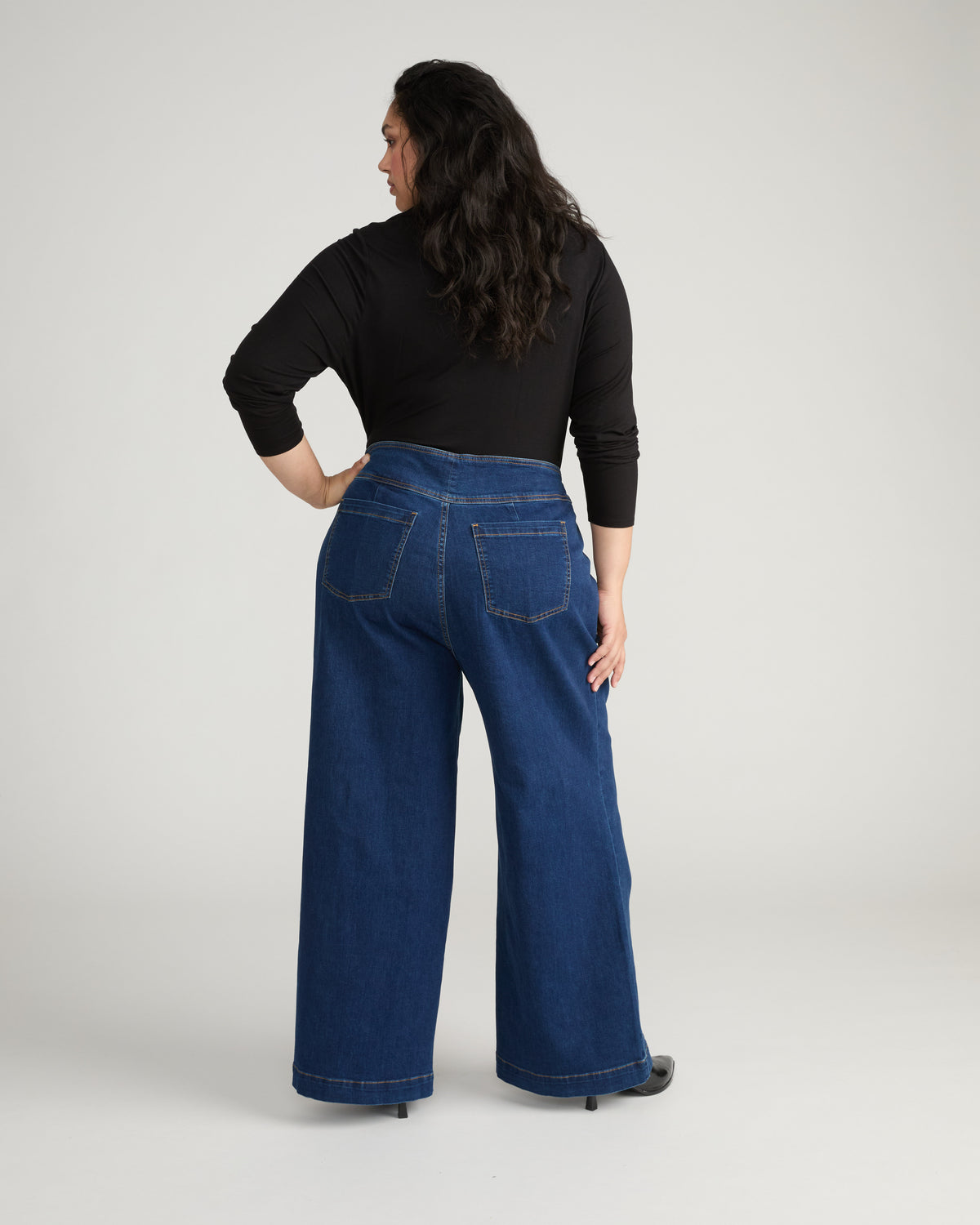 Charlie High Rise Sailor Jeans - Buffalo Blue
